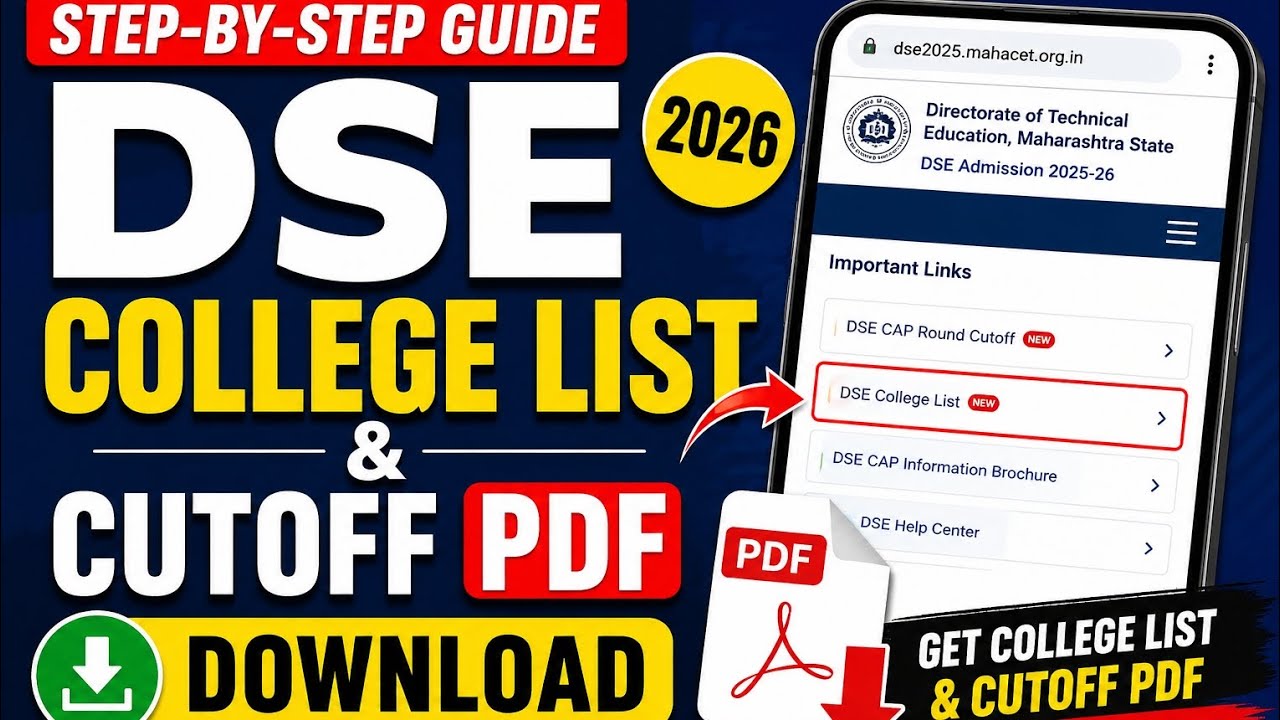 How to Download DSE College List & Cutoff 2026 | Complete Step-by-Step Guide | top colleges list