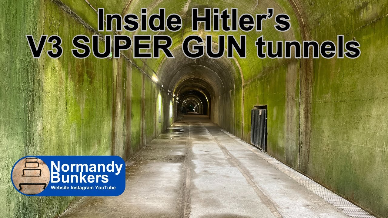 INSIDE SECRET WW2 TUNNELS FOR GERMAN V3 'SUPER GUN'