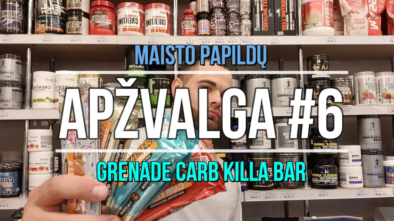 Grenade Carb Killa Apžvalga | Review | Užkandis sportuojantiems | Desertas | Batonėlis | Baltyminis