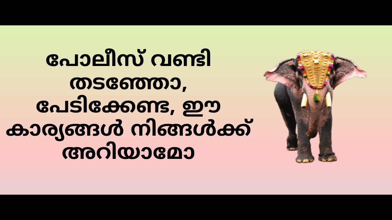 പോലീസ് വാഹനം തടയുമ്പോൾ നിങ്ങൾ അറിഞ്ഞിരിക്കേണ്ട 5 കാര്യങ്ങൾ