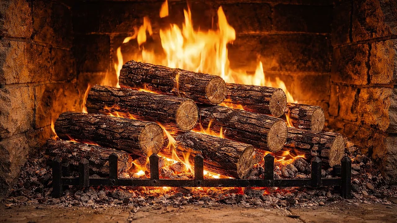 Ambient TV 4K HD - Ambiance TV 4K HD - Feu cheminée - Thème zoom bois flamme