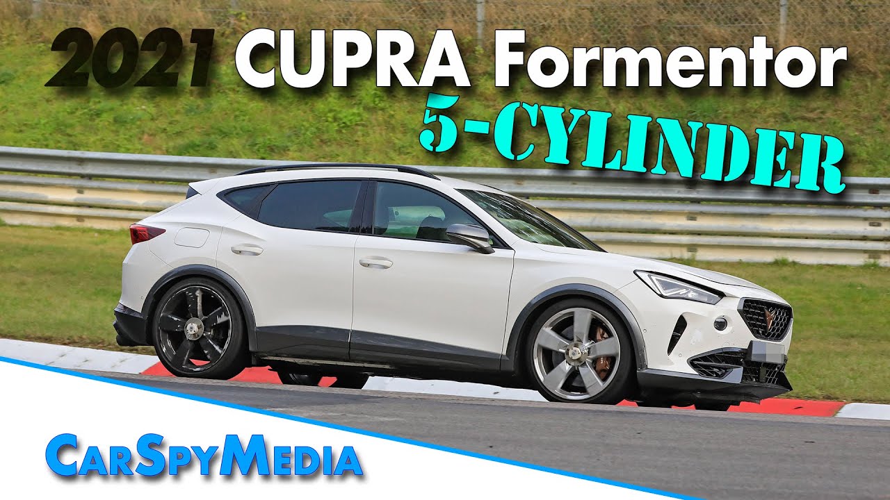 2021 CUPRA Formentor VZ 5-Cylinder engine prototype spied testing at the Nürburgring