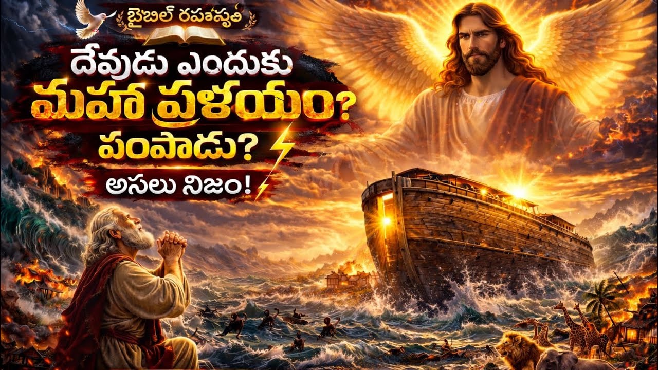ప్రళయం వచ్చిన రోజు – ఎవరు బ్రతికారో తెలుసా?”|Bible stories#jesus#jesuskathalu#jesusvideos#jesusmovie