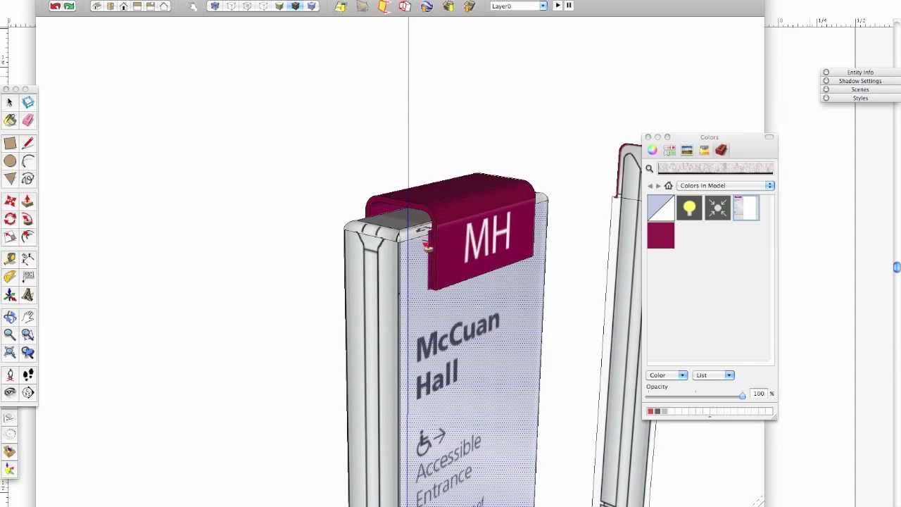 SketchUp Tutorial: Creating a Sign in SketchUp