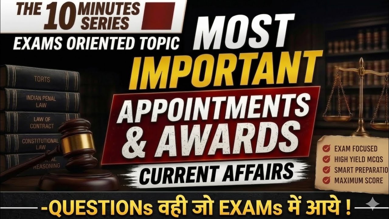 Appointments & Awards (January to May) 2026 | New Appointments in 10 Minutes | Current Affairs 2026