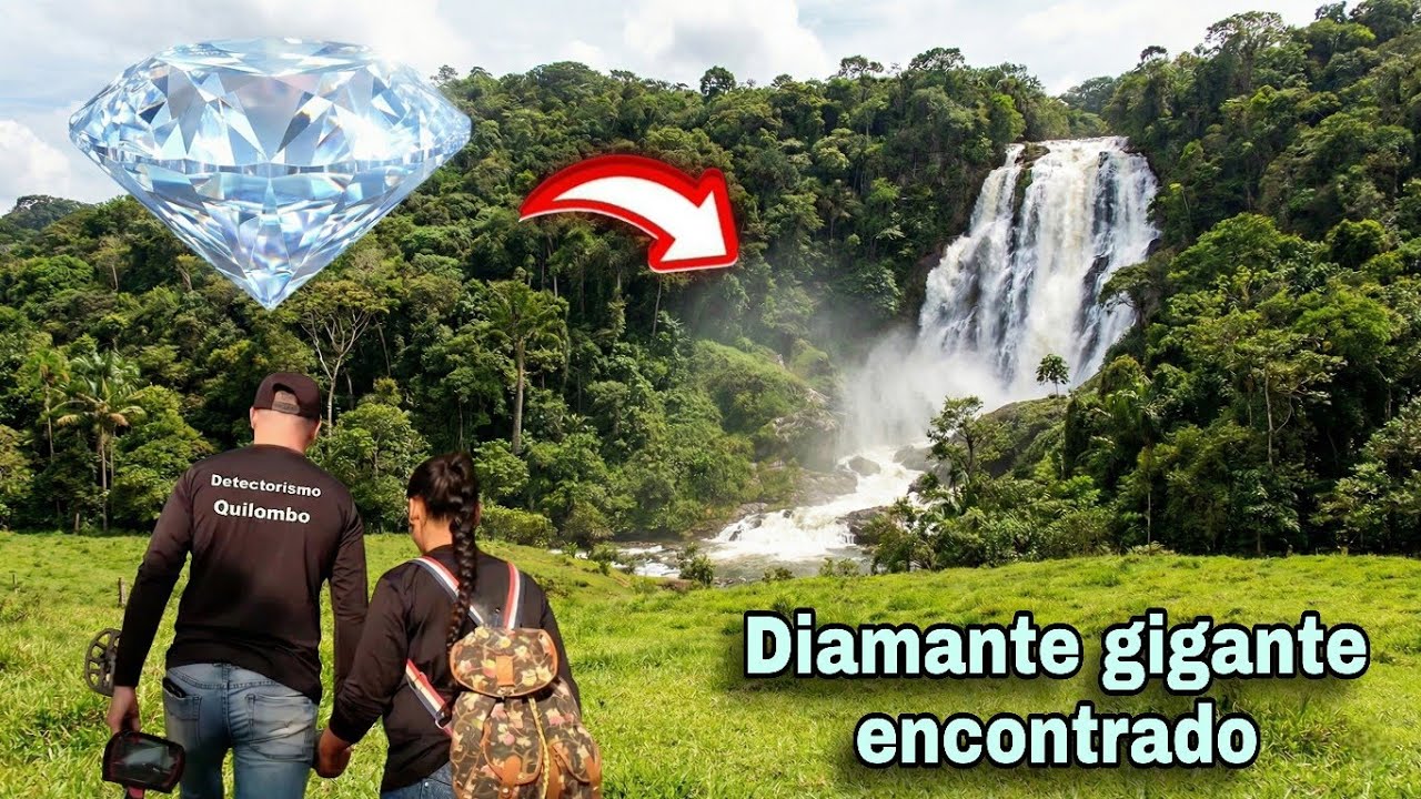 Casal com sorte,ficam ricos ao visitar essa cachoeira! 😱