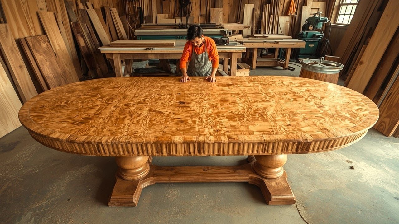The Carpenter's Amazing Skills - The Product Is A Wonderful Oval Dining Table