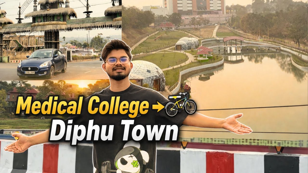 CYCLING ACROSS DIPHU TOWN #diphu #assam #mbbs 