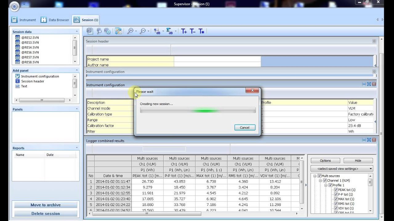 Hand arm vibration panel with Supervisor software - SVANTEK