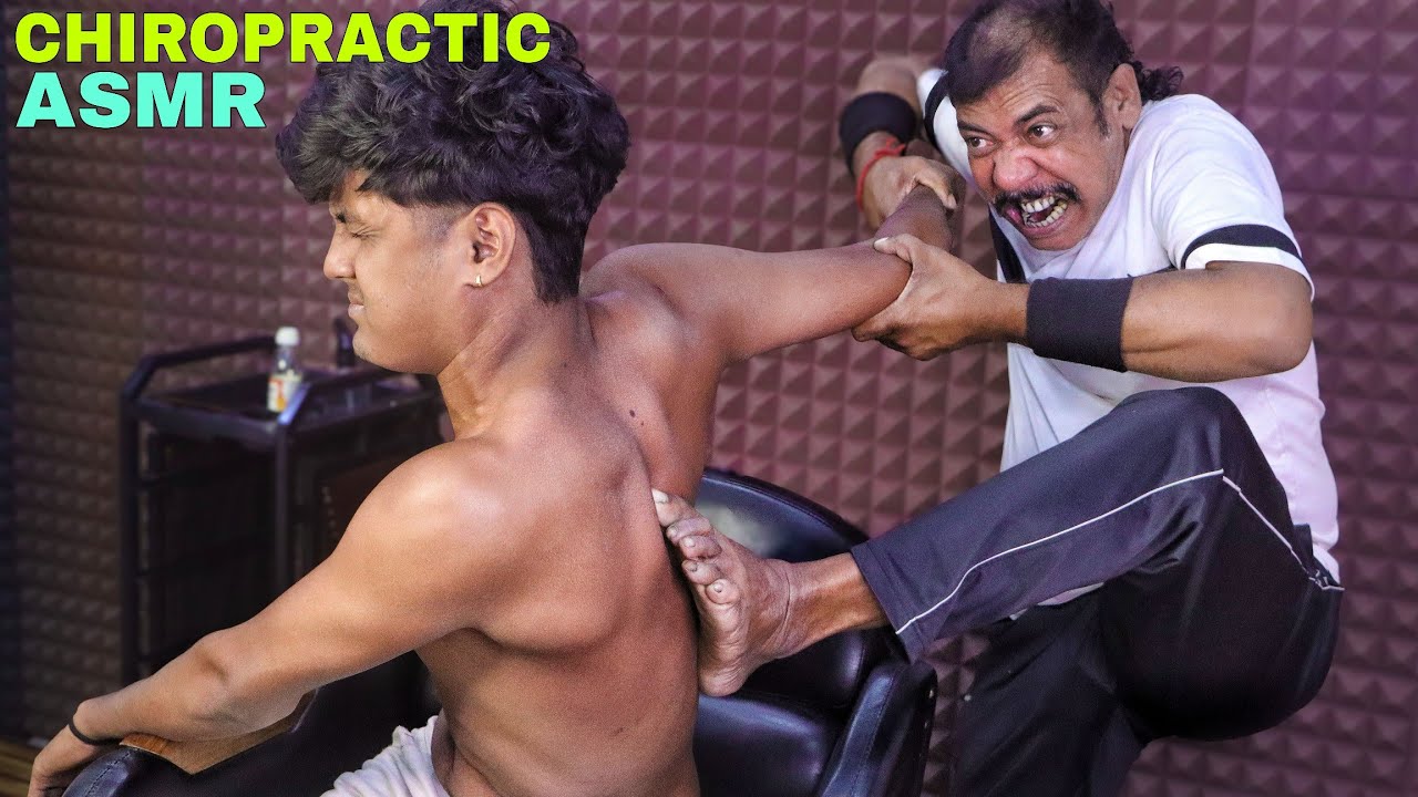 Relaxing Chiropractic ASMR | Spine Cracking,Hair Cracking & Head Massage By Asim | Deep Sleep