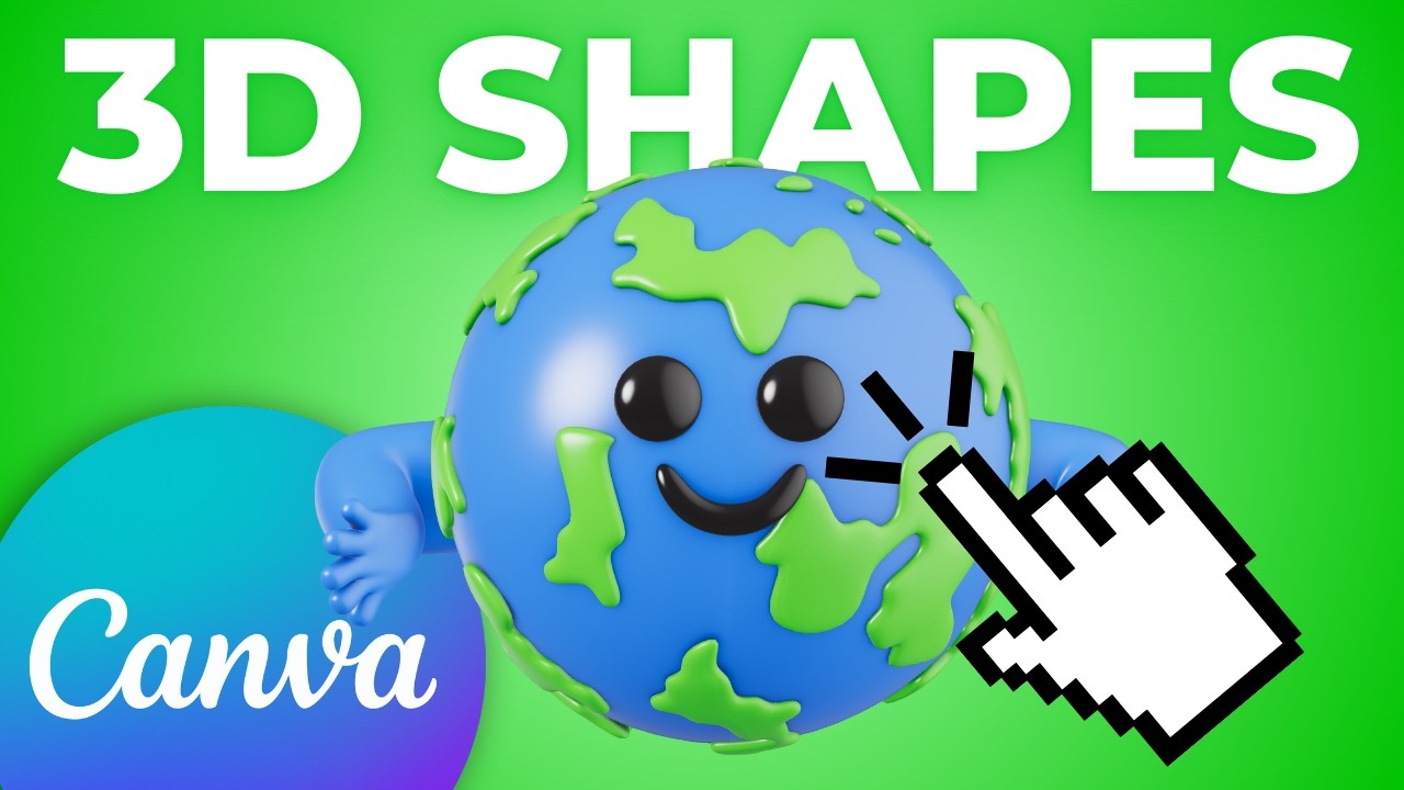 How to Add 3D SHAPES in CANVA - Easy Tutorial ✅