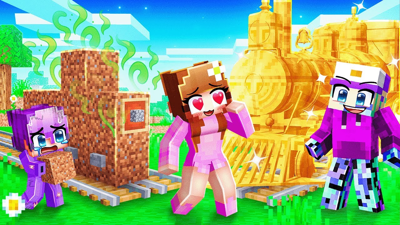 POOR vs RICH Train Build Battle!