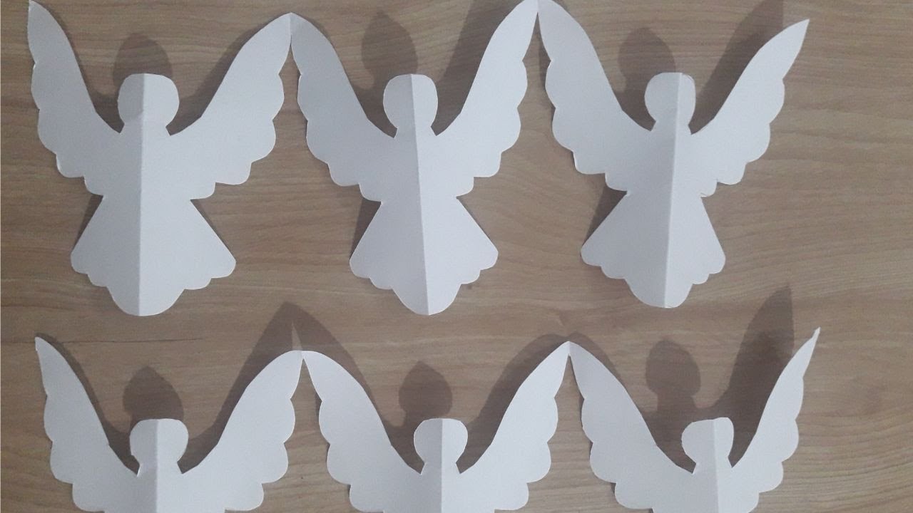 Como Fazer Anjinho de Papel - 😍- Enfeite de Natal - Decoração de Natal -  @explicandoumpoucomais