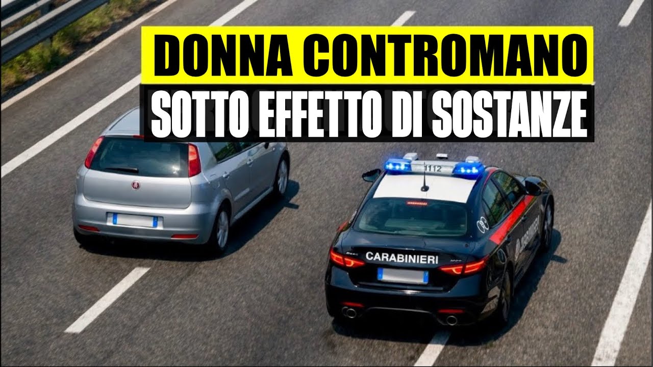 SHOCK SULL'A1: DONNA CONTROMANO SENZA PATENTE. MAXI MULTA SALATISSIMA