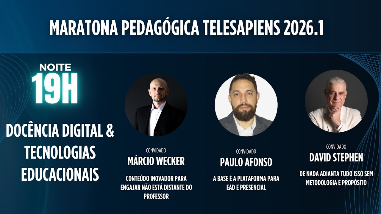 Maratona Pedagógica 2026/1 - Conteúdo Inovador para Engajar não está Distante do Professor