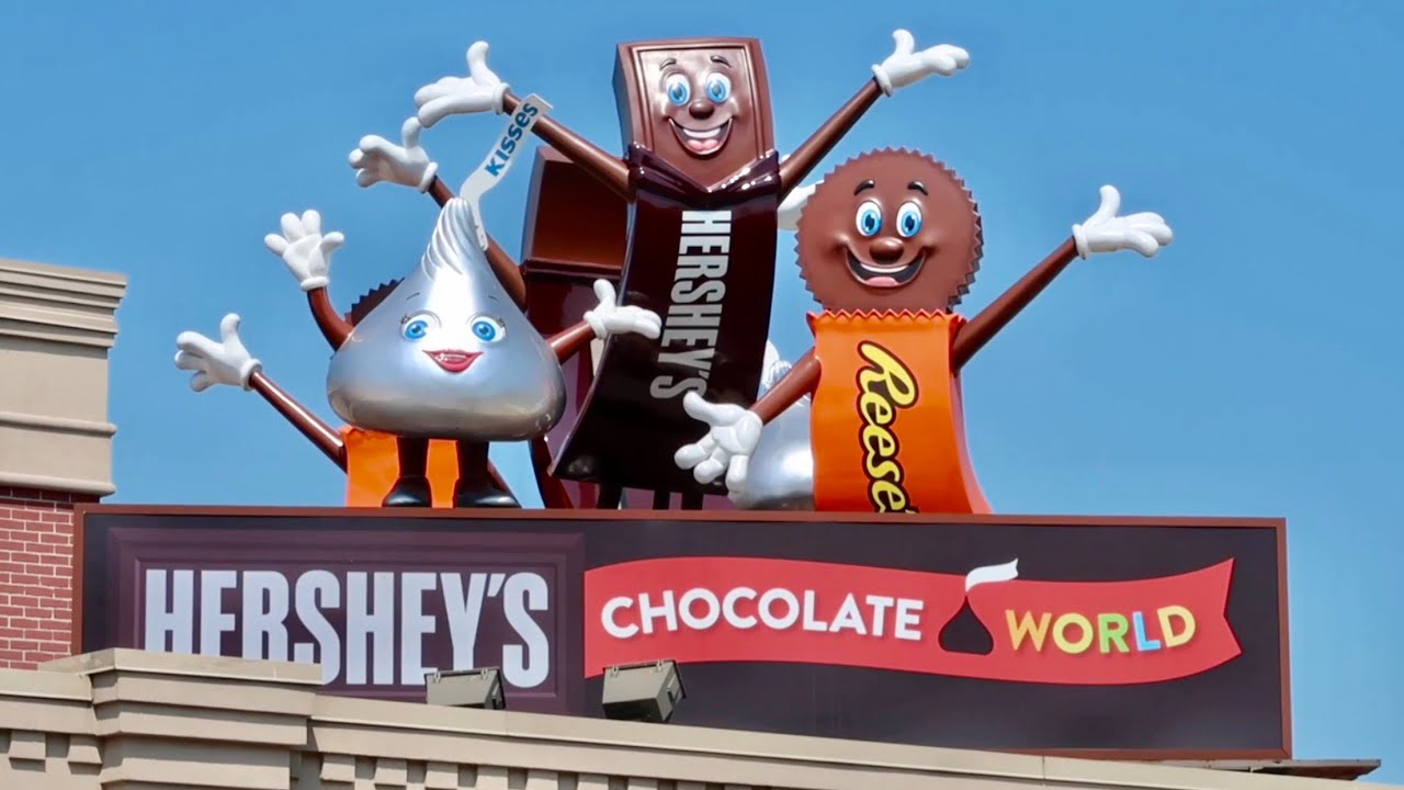 Шоколадный мир Hershey's и экскурсия по фабрике — говорящие шоколадные батончики в натуральную ве...