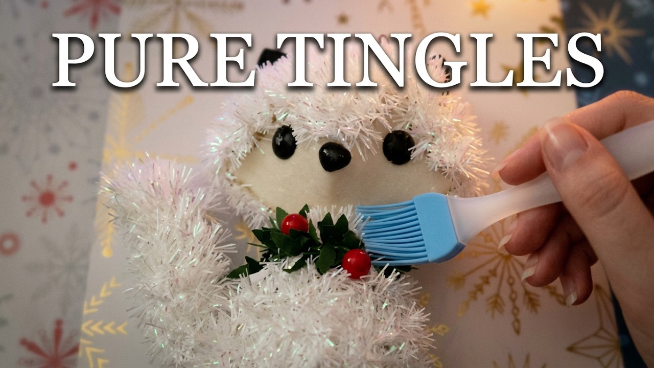 ASMR PAMPERING WINTER THEMED INANIMATE OBJECTS ~ Wet mouth sounds, Calming, Whisper