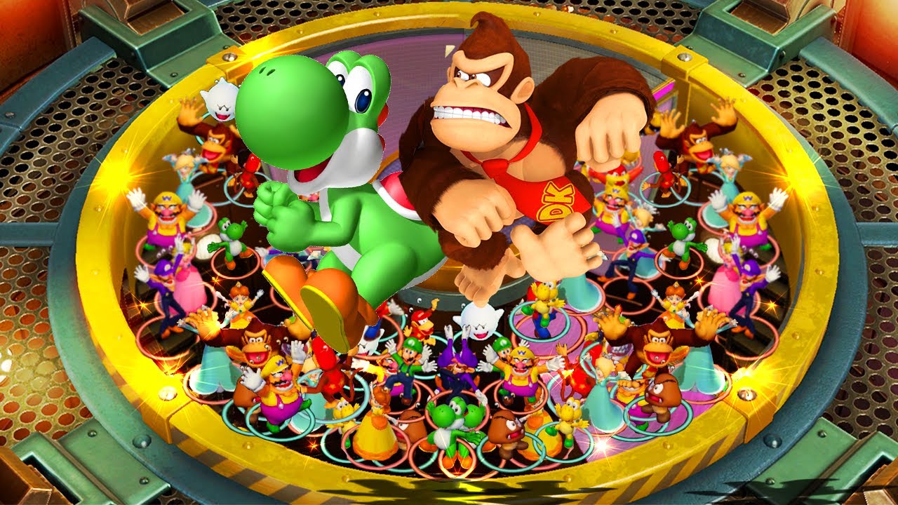 Mario Party Switch - Neighbors Family Battles - Team Yoshi and Mario vs Team Donkey Kong (Master)