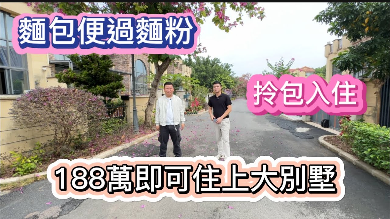 麵包便過麵粉|188 万即可住上拎包入住大别墅|#别墅#大湾区别墅#home 