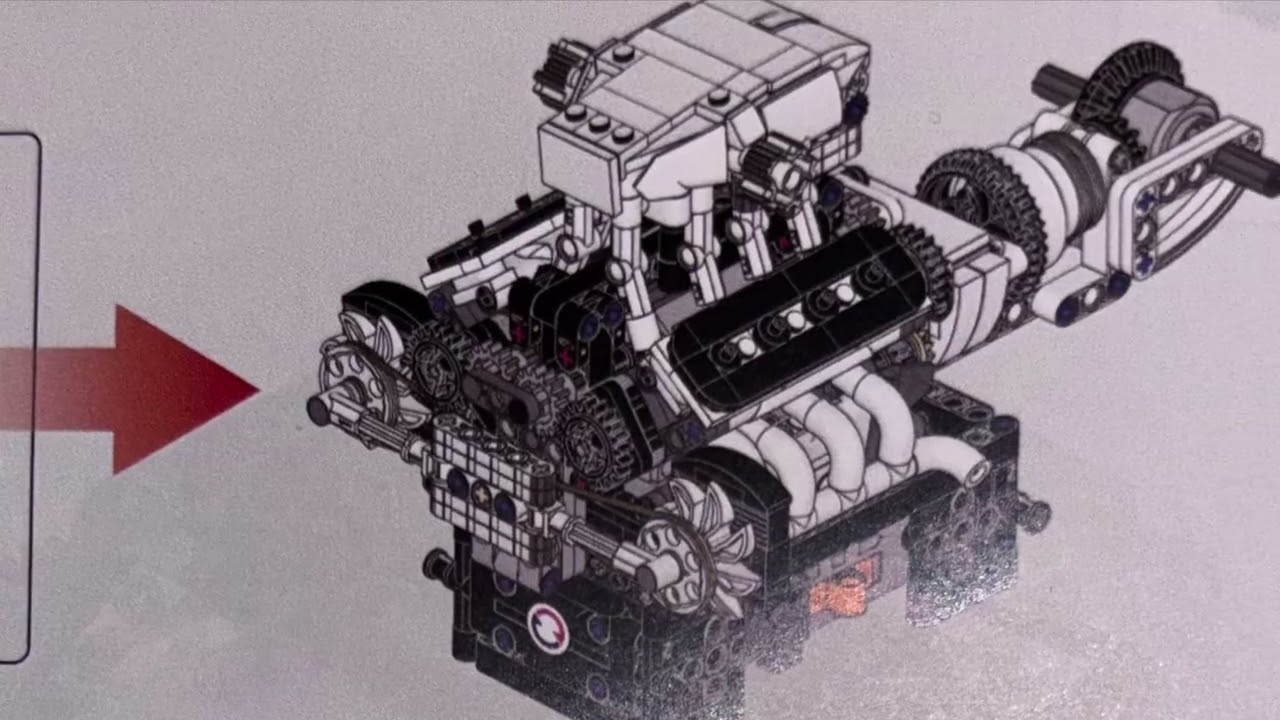 McL Supercar V8 Engine (Mould King 10206)