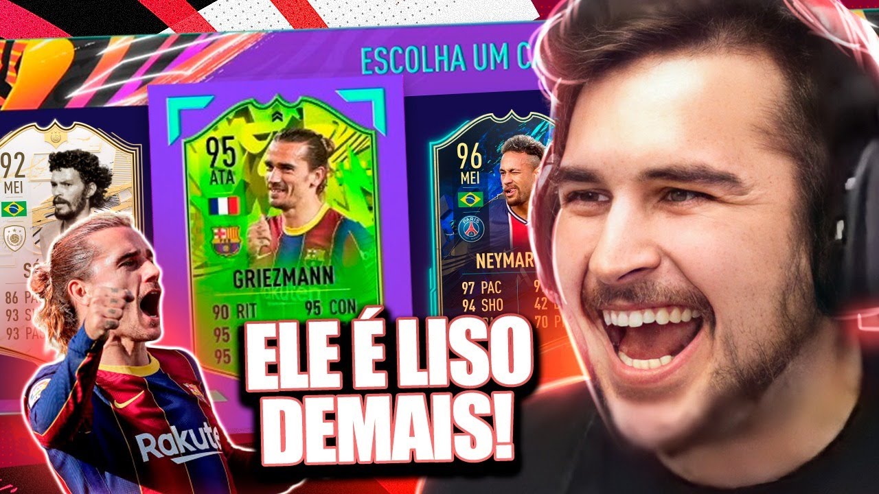 A DUPLA PERFEITA! GRIEZMANN 95 E NEYMAR TOTS NO DRAFT INSANO DO FIFA 21