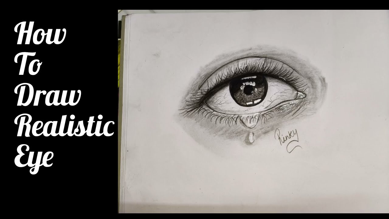 HOW TO DRAW REALISTIC EYE  IN 5MIN-FOR BEGINNERS 