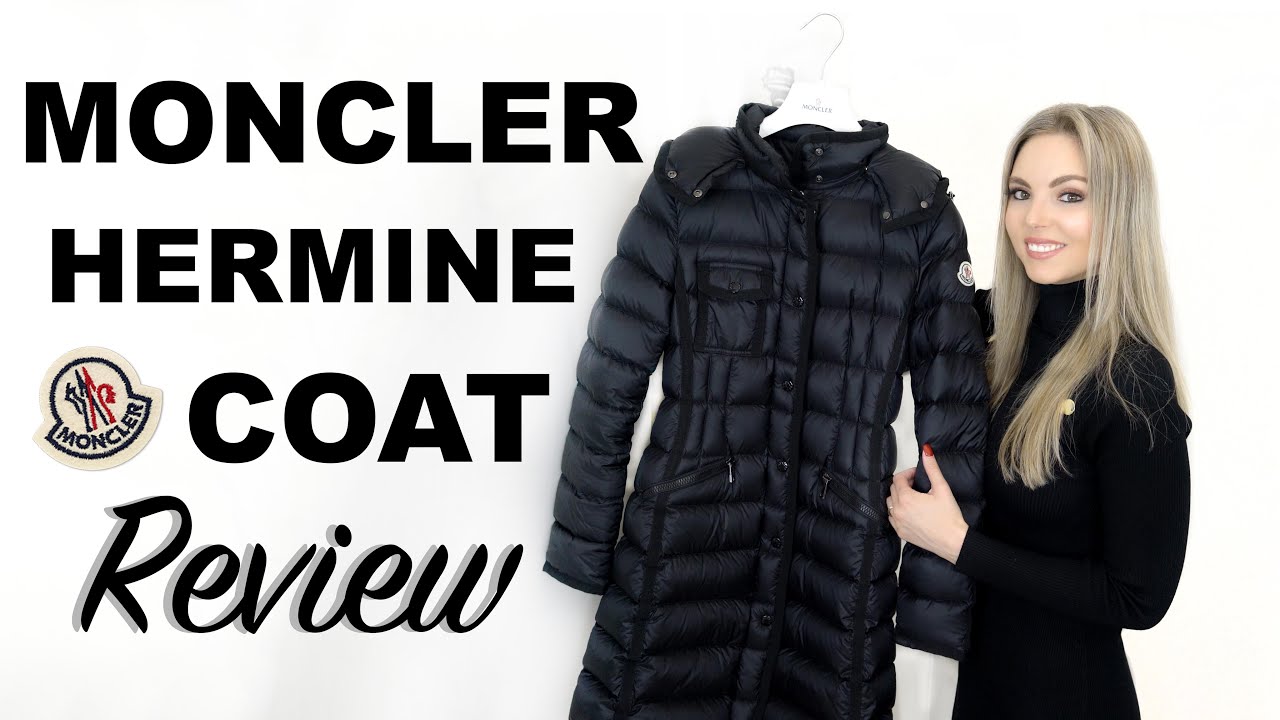 MONCLER HERMINE COAT REVIEW + TRY ON | NEW ADDITION TO MY MONCLER COAT COLLECTION!