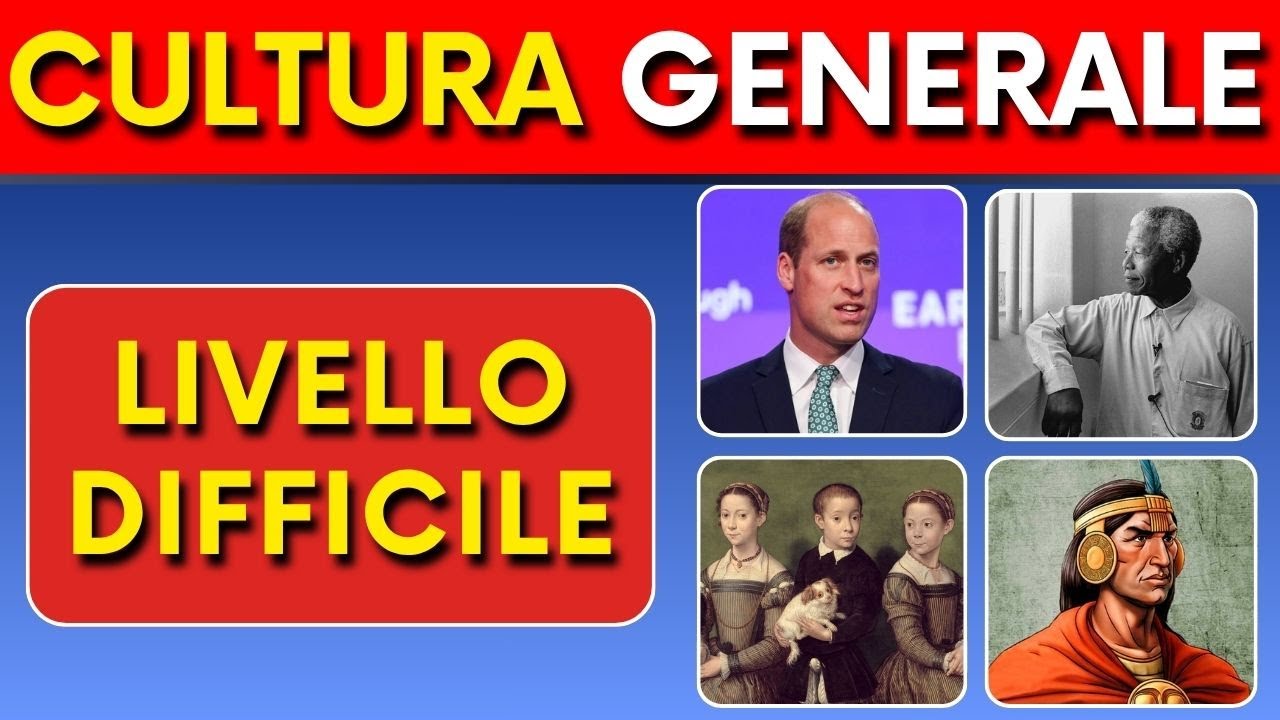 QUIZ DI CULTURA GENERALE | DIFFICILE 🧠📝