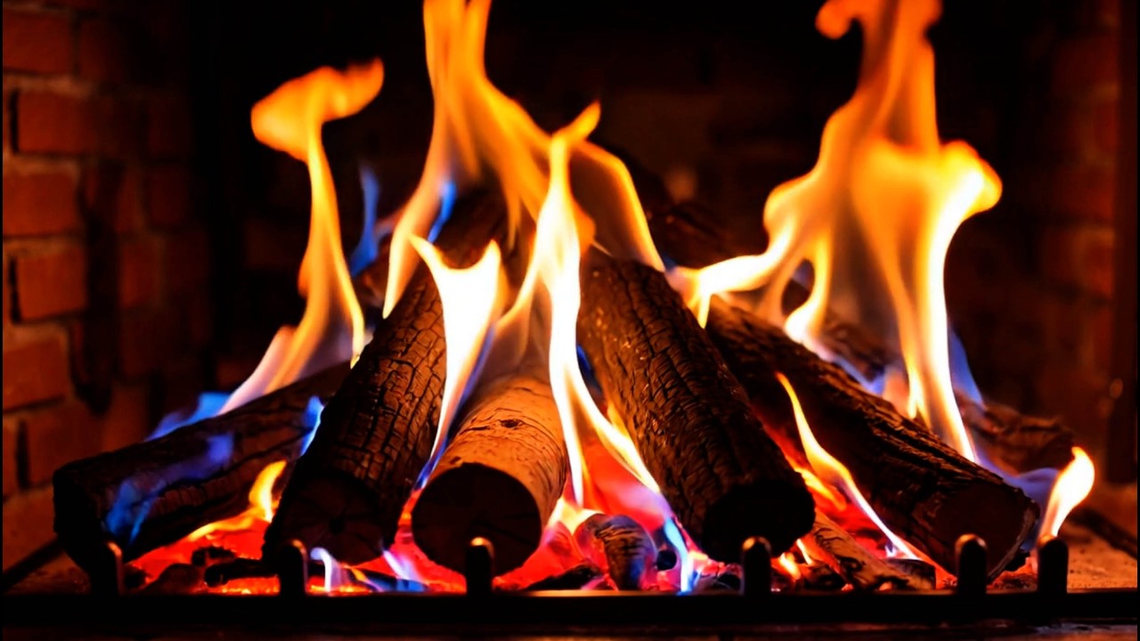 Color-changing Fireplace Night Ambience 🔥 Magical Cozy Fire Sounds for Calm Nights