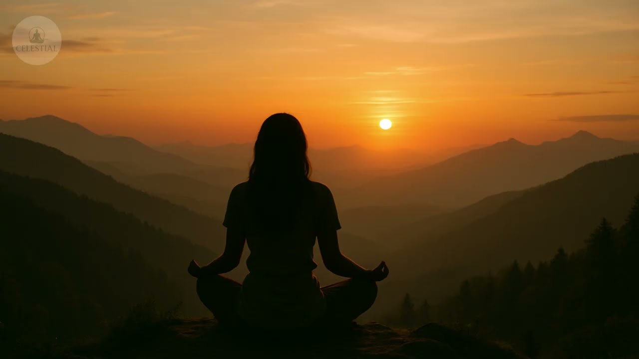 Peaceful Sunset Meditation | Serene Mountain View for Inner Calm