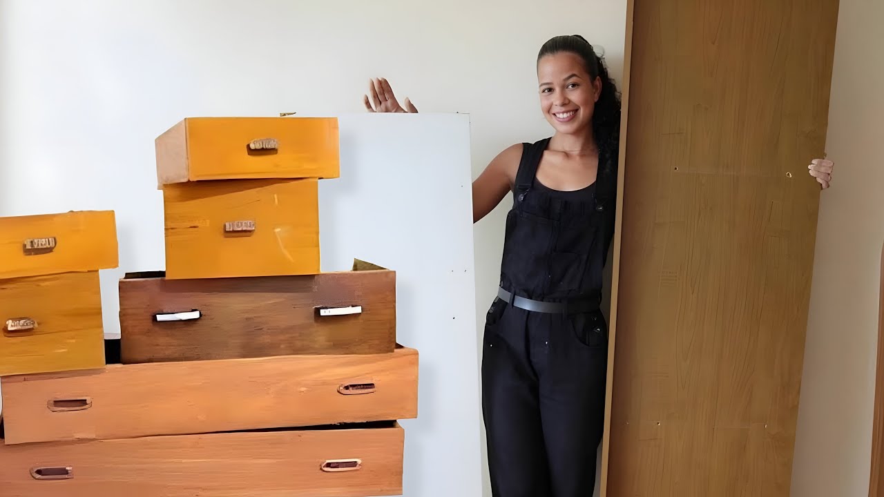 Olha o que fiz com gavetas velhas e portas de guarda-roupa DIY ideias