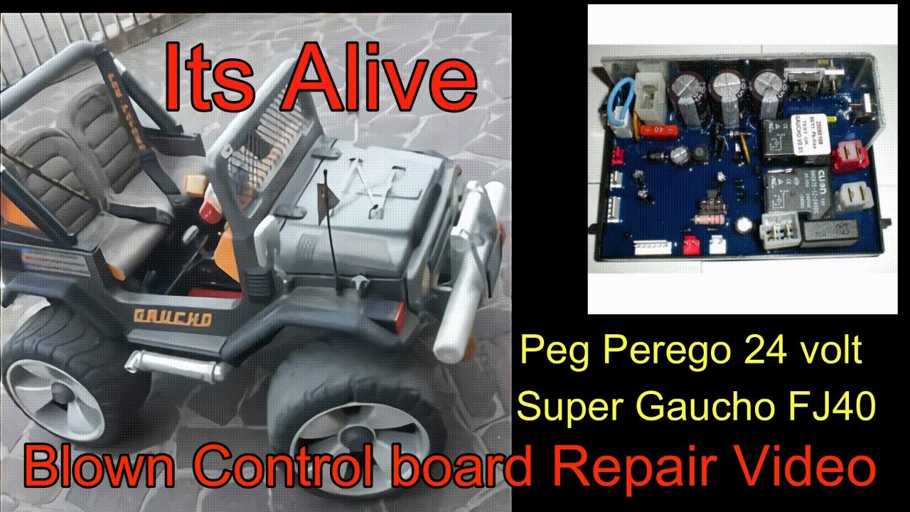 Видео ремонта платы управления Peg Perego Super Power 24 вольта своими руками