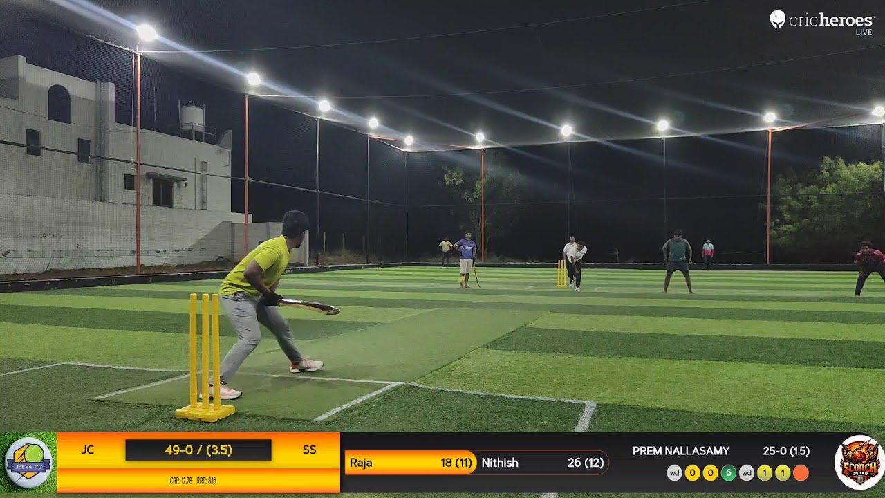 SCORCH SQUAD vs JEEVA CC live cricket match | Headlight Cricket - 300 ( Auction Tournament) live -