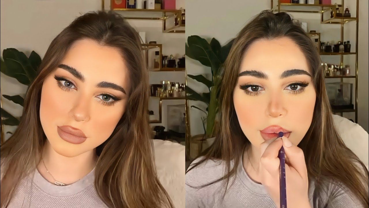 تتوريال مكياج عيون مسحوبة مع طريقة تحديد الشفايف/ سناب المودل ثريا