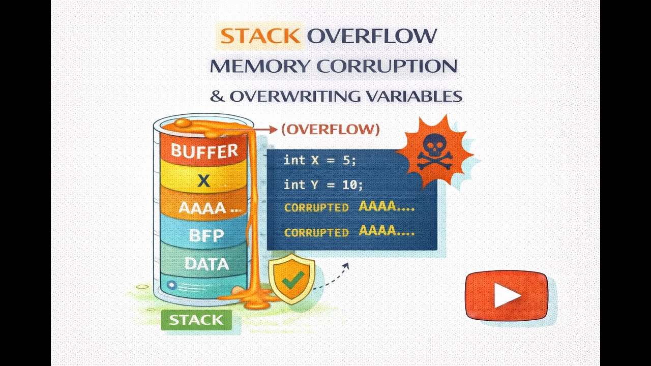 Podcast - Corrupting variables with stack overflow vulnerability