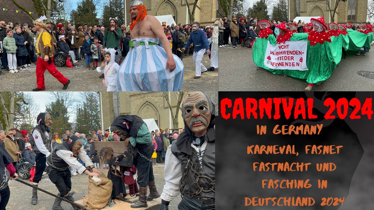 Carnival in Germany 2024 |Best of Carnival Parade Procession 10th February Vollmaringen Black Forest