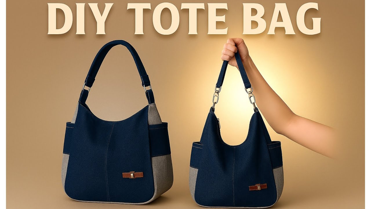  One-Piece Denim DIY: Create a Chic Zipper Shoulder Bag | Beginner-Friendly Tutori