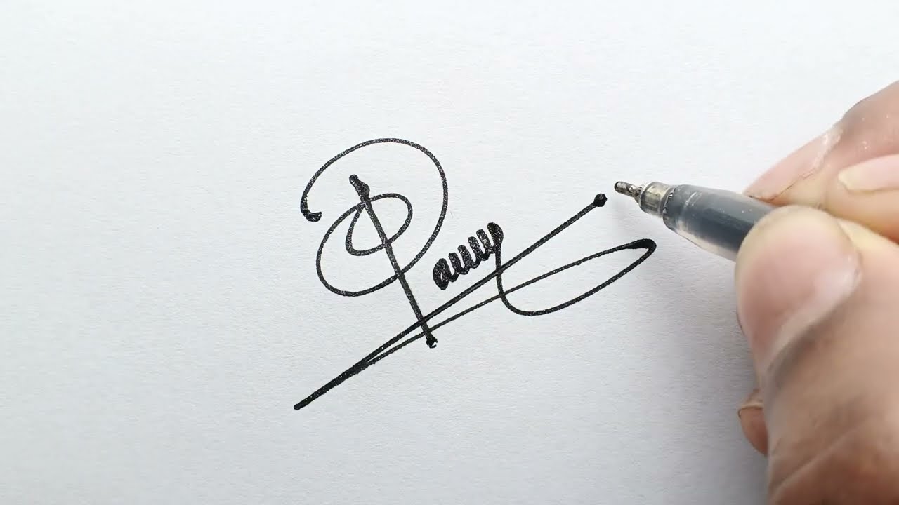 Professional P signature making idea || How to make beautiful signature