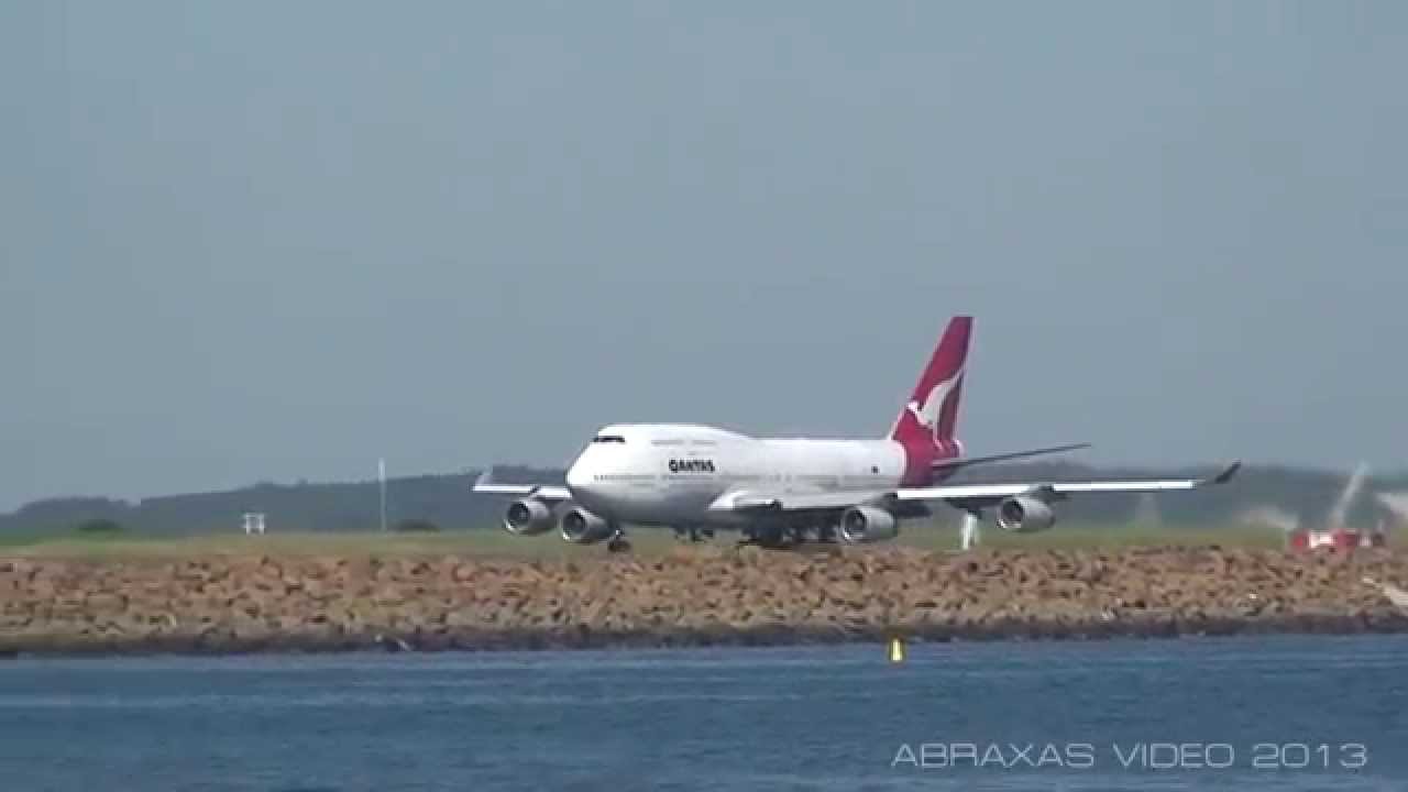 Qantas 747-438 [VH-OJA] - Departure from Sydney - 14 April 2013