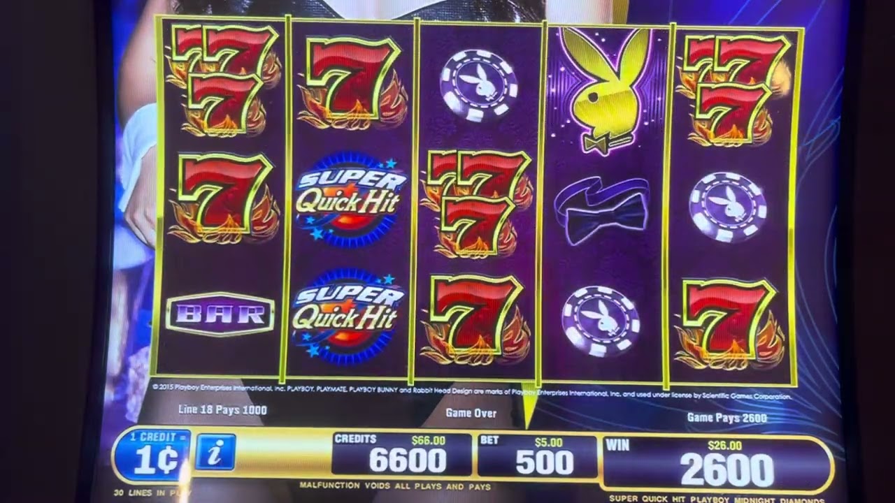 Hard Rock Casino Sacramento Quick Hit Playboy Midnight Diamond $90 Bonus Win
