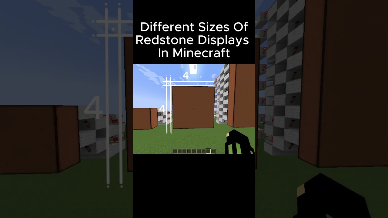 Different Sizes Of Redstone Displays In Minecraft #minecraft #redstone