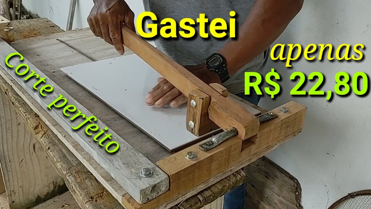 Fácil fazer cortador porcelanato e cerâmica!