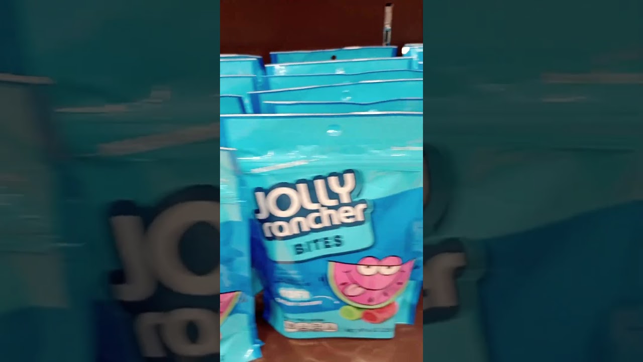 JOLLY RANCHER CHEWY CANDY 🍬🍭 #asmrsound #soft #chewy #Jolly #candy #shortsvideo