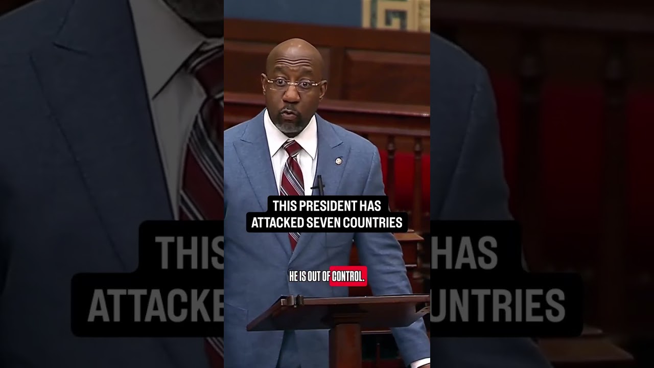 Warnock: &ldquo;We&rsquo;re Sick of Endless War&rdquo; 😳 #RaphaelWarnock #IranWar #breakingnews  #trump #lamonttyson