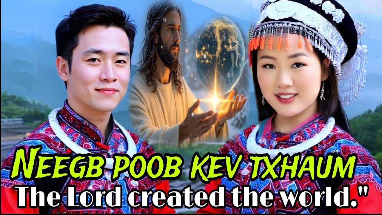 Thaum u VajTswv tsim ntiaj teb.The Lord created the world.