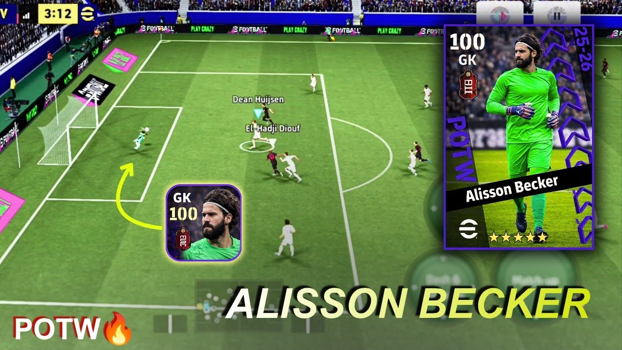 100 GK Alisson Becker 😱 | POTW eFootball Goalkeeper Review