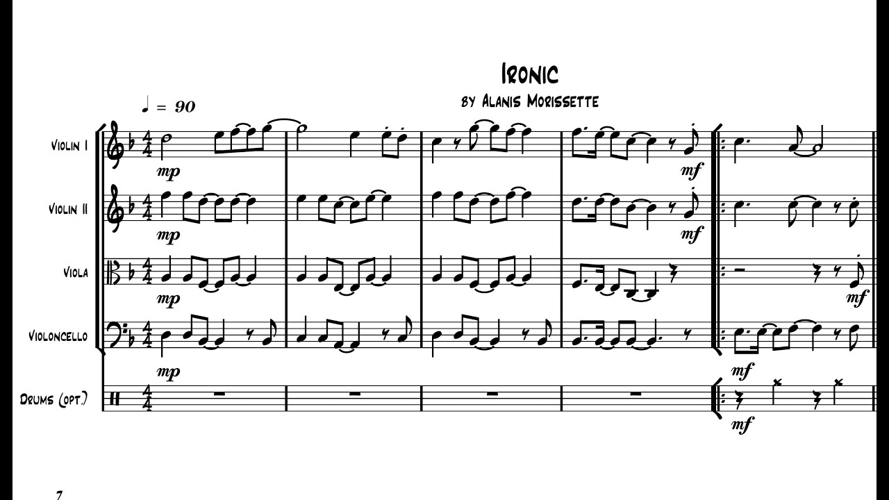 Alanis Morissette - Ironic for String Quartet