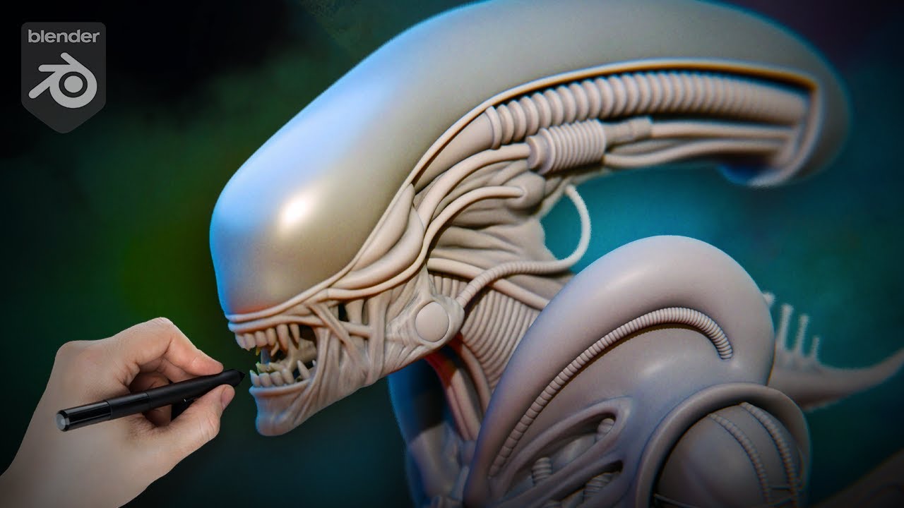 Sculpting the Xenomorph from Scratch in Blender