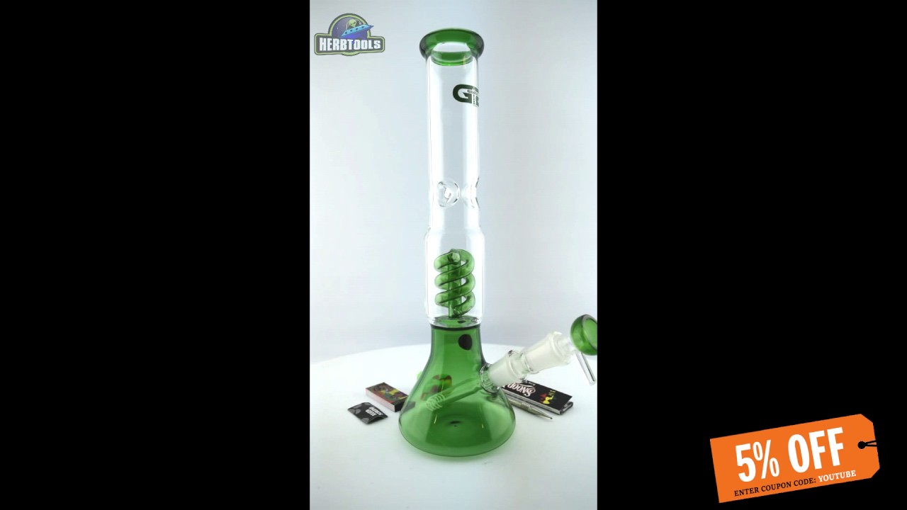 Grace Glass Green Bong - Locked Briefcase [HD] [HERBTOOLS]
