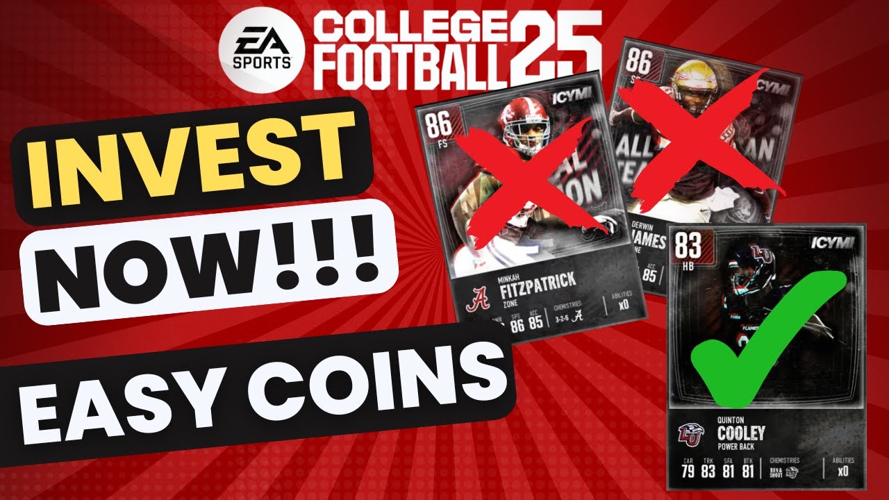 EASY INVESTING - HOW TO MAKE COINS IN COLLEGE FOOTBALL 25 ULTIMATE TEAM